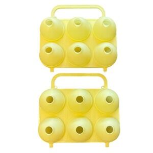 2 JELL-O Jello Jigglers Easter Egg Molds yellow Smooth Vintage Mold Spring‎